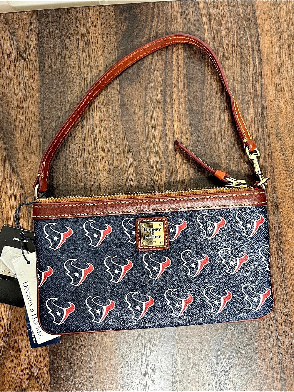 Dooney & Bourke Houston Texans Large Slim Wristlet